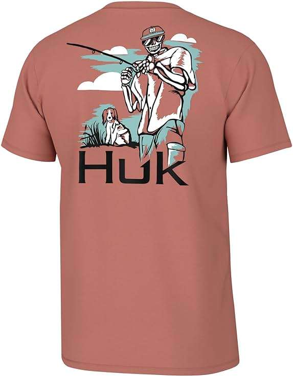 HUK Mens Fishing Graphic Tee, Performance Short Sleeve, Quick-Dry - Image 1