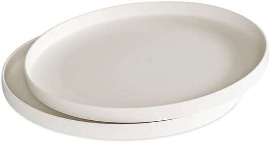 Nordic Ware 10-Inch Meal Plate, Set of 2, White, Microwave Safe Polypropylene - Image 1