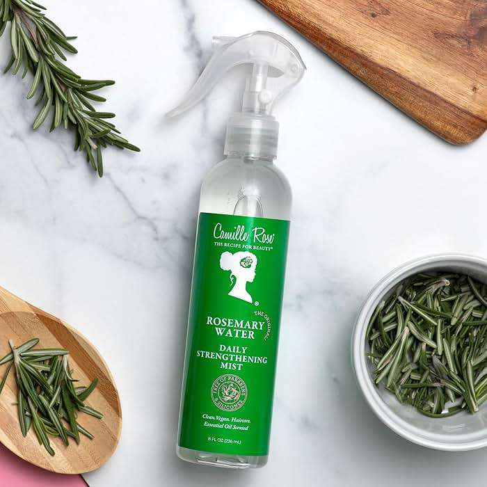 Camille Rose Rosemary Water, Daily Hair Strengthening Mist – Hydrating Refresher Spray with Rosemary Oil, Peppermint & Aloe Vera, 8 Oz Ea - Image 5