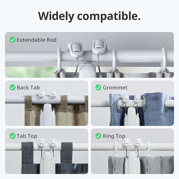 SwitchBot Automatic Curtain Opener - Bluetooth Remote Control Smart Curtain with App/Timer, Upgraded High-Performance Motor, Add Hub to Work with Alexa, Google Home, HomeKit - Image 4