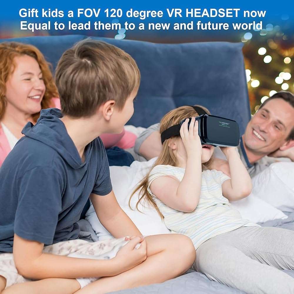 VR Headsets for Phone Cell Phone Virtual Reality headsets 3D Glasses Helmets VR Goggles for TV Movies Video Games Compatible to iOS Android Support 4.7” to 7.3” Mobile Screen (B95) - Image 5