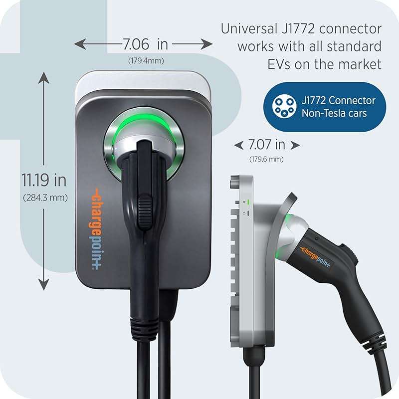 ChargePoint HomeFlex Level 2 EV Charger J1772 - Fast Smart Battery Power Charging at Home for Electric Automobile Vehicles - Image 2