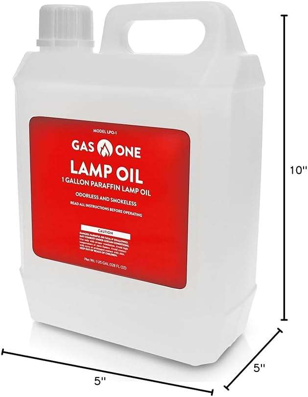 GasOne Liquid Paraffin Lamp Oil – 1 Gallon (128oz) Clear – Odorless, Smokeless Indoor Outdoor Fuel for Lanterns, Lamps, and Torches – Safe Packaging - Image 8