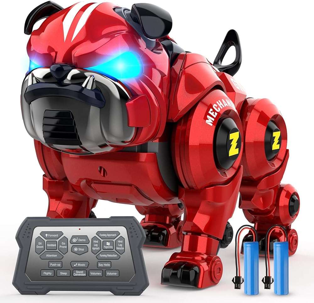 Lterfear Robot Dog for Kids, Remote Control Robot Rechargeable Programing Stunt Robo Dog with Sing, Dance, Touch Function, Robotic Dog Toy for Boys Ages 5 6 7 8 9 10+ Birthday Gifts, Red - Image 1
