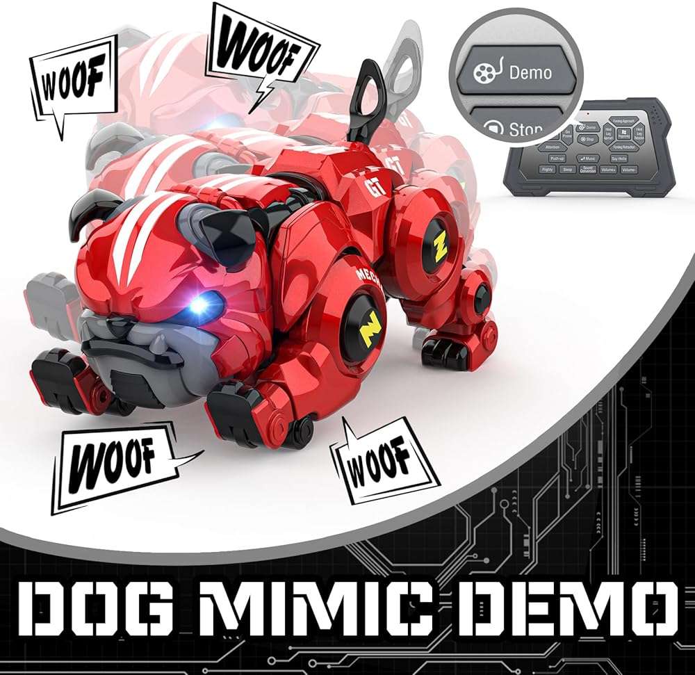 Lterfear Robot Dog for Kids, Remote Control Robot Rechargeable Programing Stunt Robo Dog with Sing, Dance, Touch Function, Robotic Dog Toy for Boys Ages 5 6 7 8 9 10+ Birthday Gifts, Red - Image 3