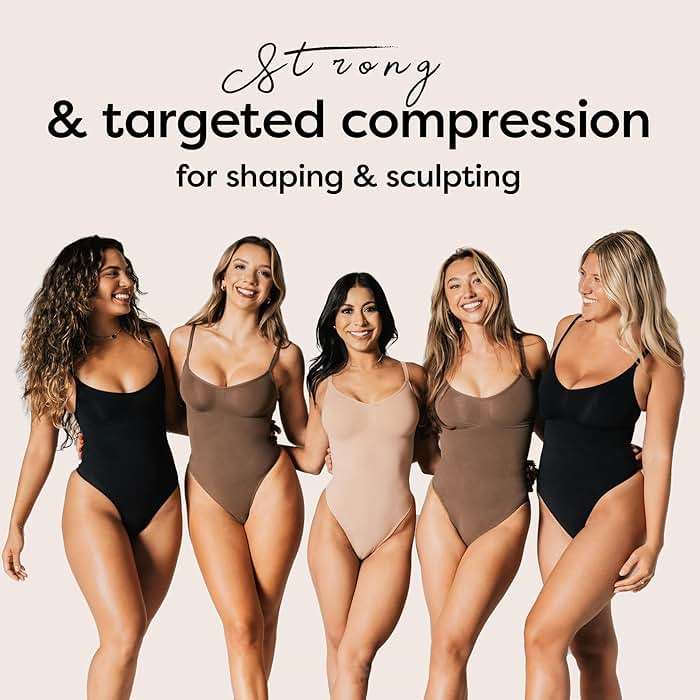 Tummy Control Shapewear Bodysuit for Women, Seamless Body Shaper Thong, Brief or Mid-Thigh Faja, Sculpting Slimming Bodysuits - Image 4