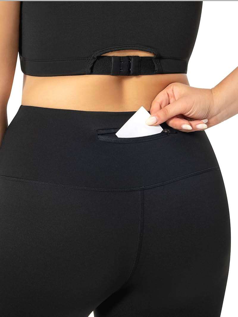 MEJING Plus Size Capri Leggings for Women with Pockets, Butt Lifting Yoga Pants Tummy Control, L-5XL Workout Leggings - Image 5