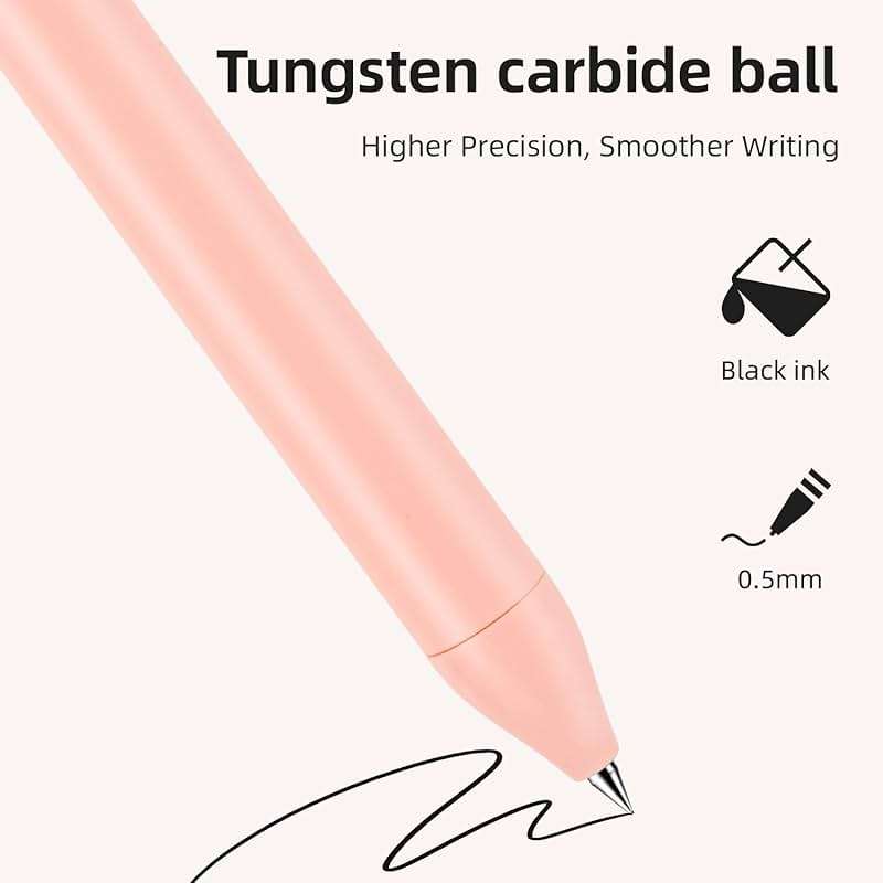 NUSIGN Gel Pens, 5 Pcs 0.5mm Retractable Quick Dry Black Ink Fine Point Rolling Ball Gel Pen, Smooth Writing No Bleed for Journaling Note Taking, Home School Office Supplies - Image 6