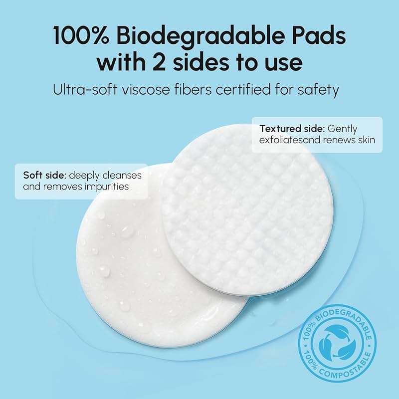MAREE Glycolic Acid Pads - Toner Pads for Face Cleansing - Exfoliating Pad with Tea Tree Oil, Salicylic Acid & Vitamins E, B3, B5 - Facial Polishes & Peels, Skin Pore Resurfacing & Radiance - 50 Count - Image 9