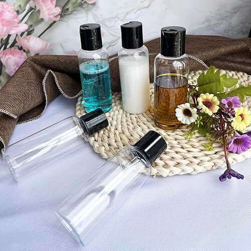 DNSEN 5 Pack 3.4 oz Travel Bottles for Toiletries TSA Approved Leakproof Plastic Empty Travel Size Bottles Containers with Labels - Image 2