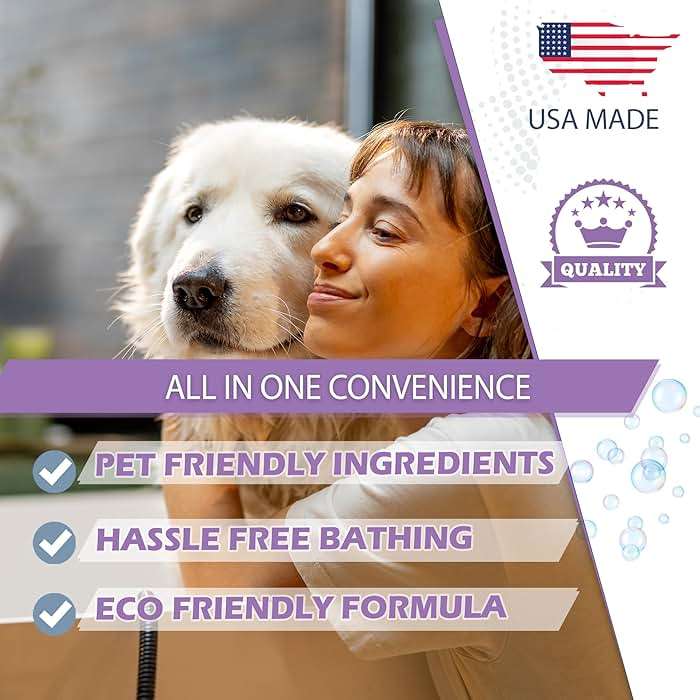 GreenFist Pet Shampoo Conditioner for Dogs & Cats Care Intense Cleaning Power Sooth Skin Made in USA (Lavender 1 Gallon) - Image 2
