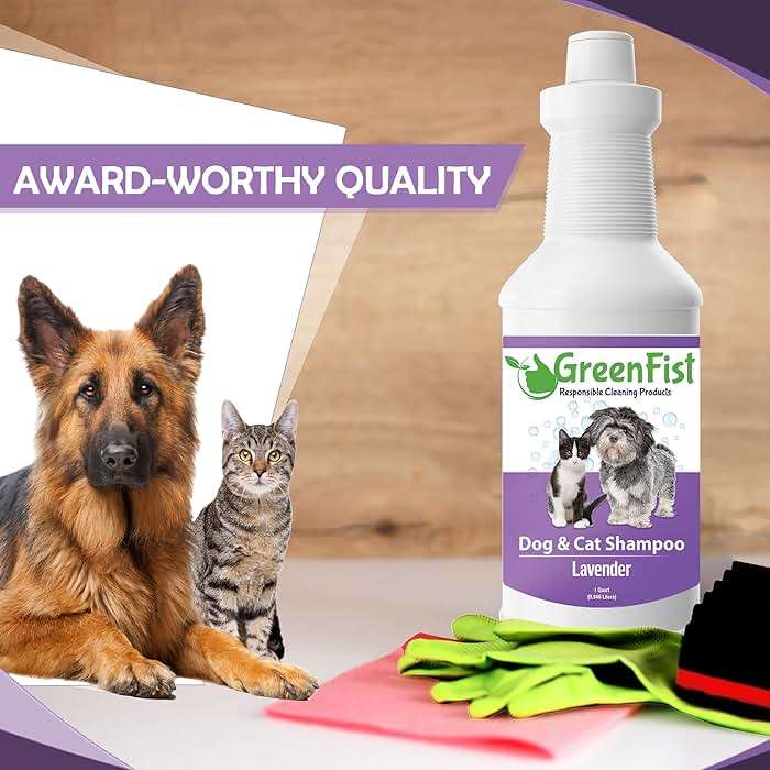 GreenFist Pet Shampoo Conditioner for Dogs & Cats Care Intense Cleaning Power Sooth Skin Made in USA (Lavender 1 Gallon) - Image 4
