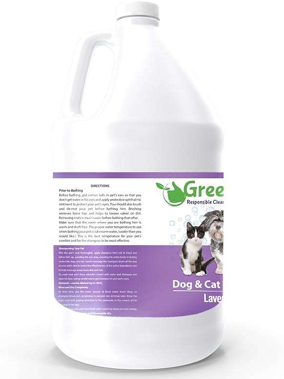 GreenFist Pet Shampoo Conditioner for Dogs & Cats Care Intense Cleaning Power Sooth Skin Made in USA (Lavender 1 Gallon) - Image 5