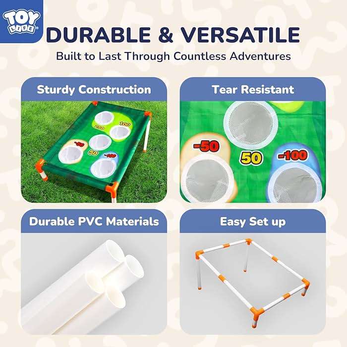 TOY Life Golf Cornhole Game Golf Corn Hole Set Chipping Golf Game Adults Kids Backyard Golf Game Golf Yard Corn Hole Game Golf Training Equipment Chipping Outdoor Indoor Golf (NO Club Included) - Image 4