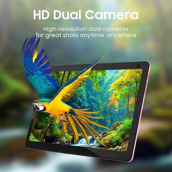 COOPERS Tablet 10 inch, Android 15 Tablet, 32GB ROM 1TB Expand Computer Tablets, Quad Core Processor 6000mAh Battery, 1280x800 IPS Touch Screen, 2+8MP Dual HD Camera, Bluetooth WiFi Tablets PC - Image 3