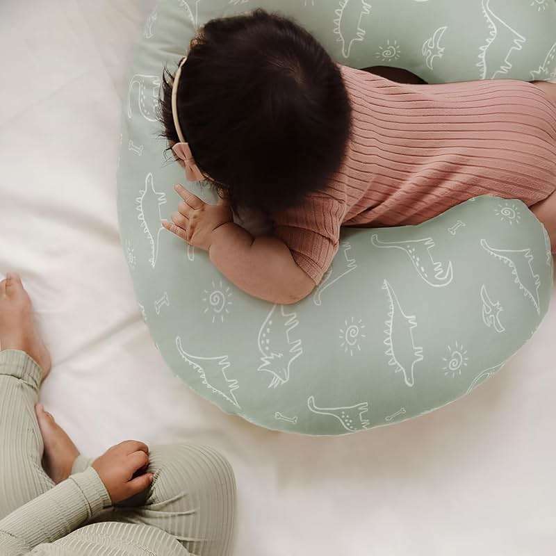 GRSSDER Nursing Pillow Cover Stretchy Minky Removable Nursing Covers for Breastfeeding Pillows, Ultra Soft Comfortable Slipcover for Boy and Girls, Dinosaurs Print - Image 4