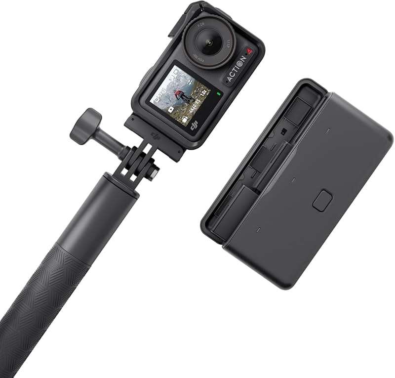 DJI Osmo Action 4 Adventure Combo, Waterproof Action Camera with 1/1.3" Sensor, 4K/120fps Video, Stunning Low-Light, 8h Extended Battery Life with 3 Batteries, 1.5m Extension Rod, Battery Case - Image 1