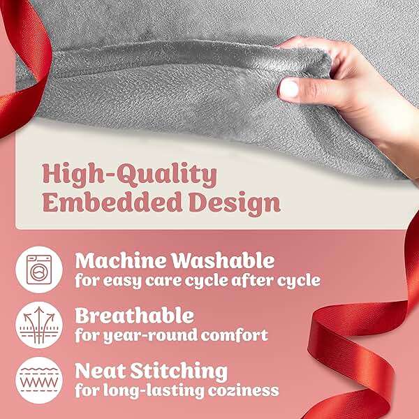 ButterTree 65" 50" Gray Throw Blanket for Mom - Christmas or Birthday Gift from Daughter or Son - Image 6