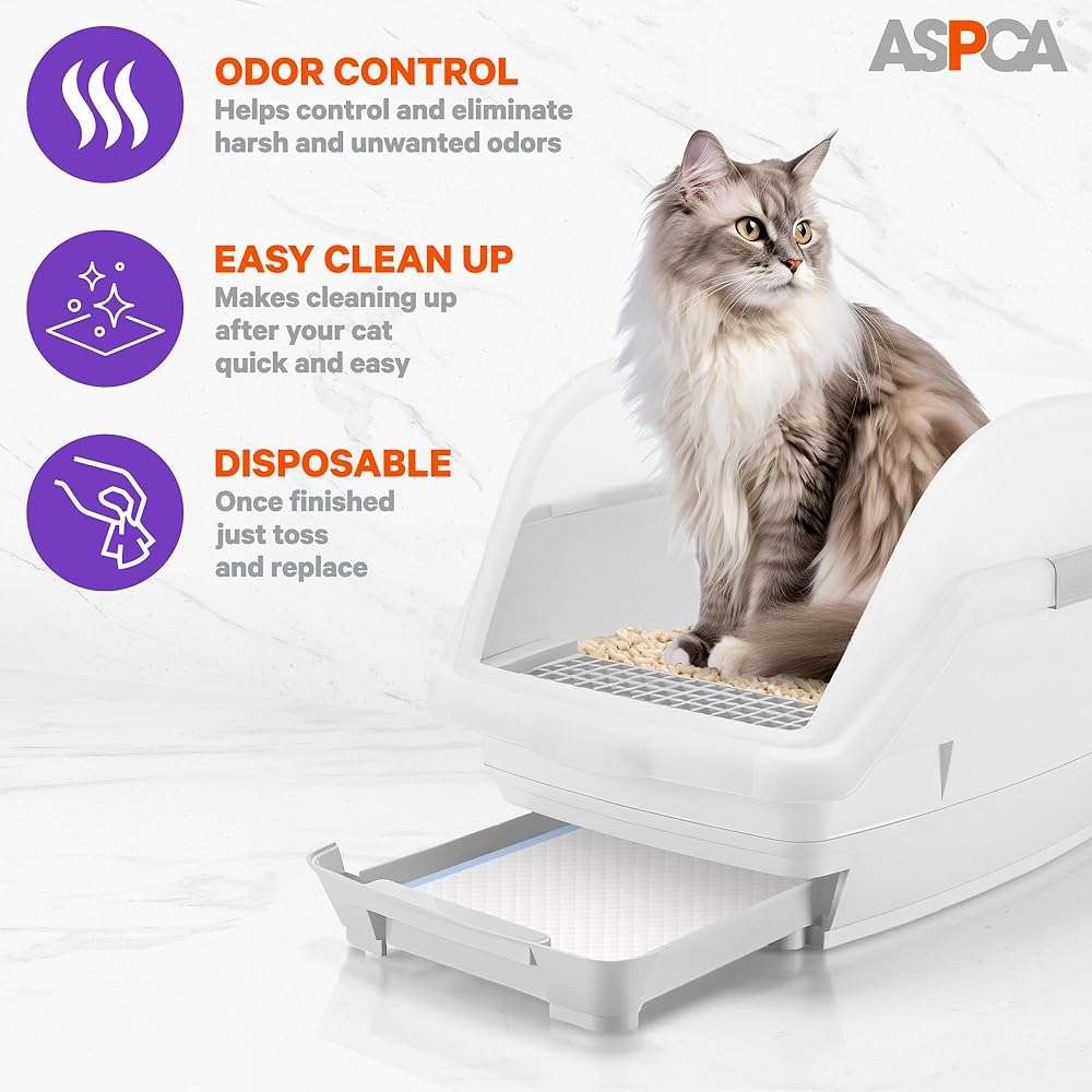 ASPCA Lavender Scented Cat Pad Refills for Litter Box System Size 16.9 x 11.4 Inch - Pack of 20 - Image 3