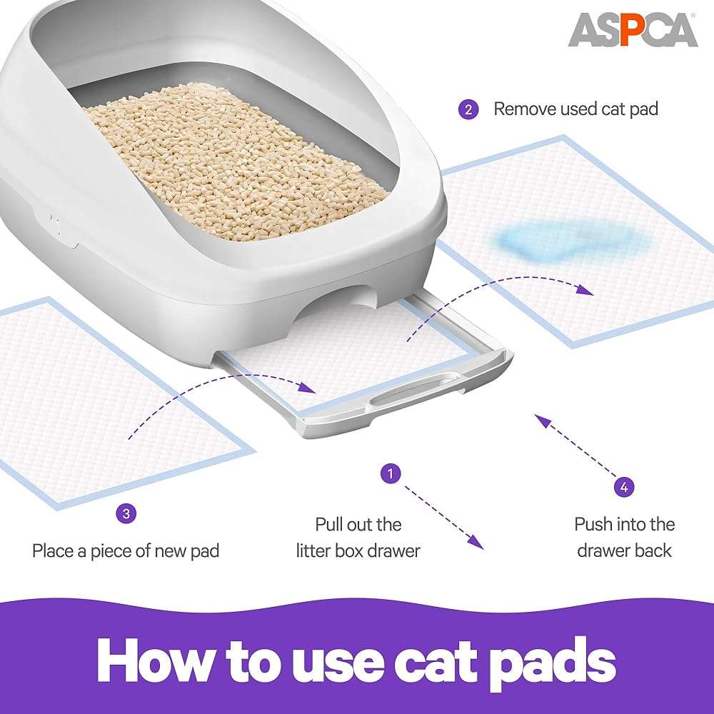 ASPCA Lavender Scented Cat Pad Refills for Litter Box System Size 16.9 x 11.4 Inch - Pack of 20 - Image 4