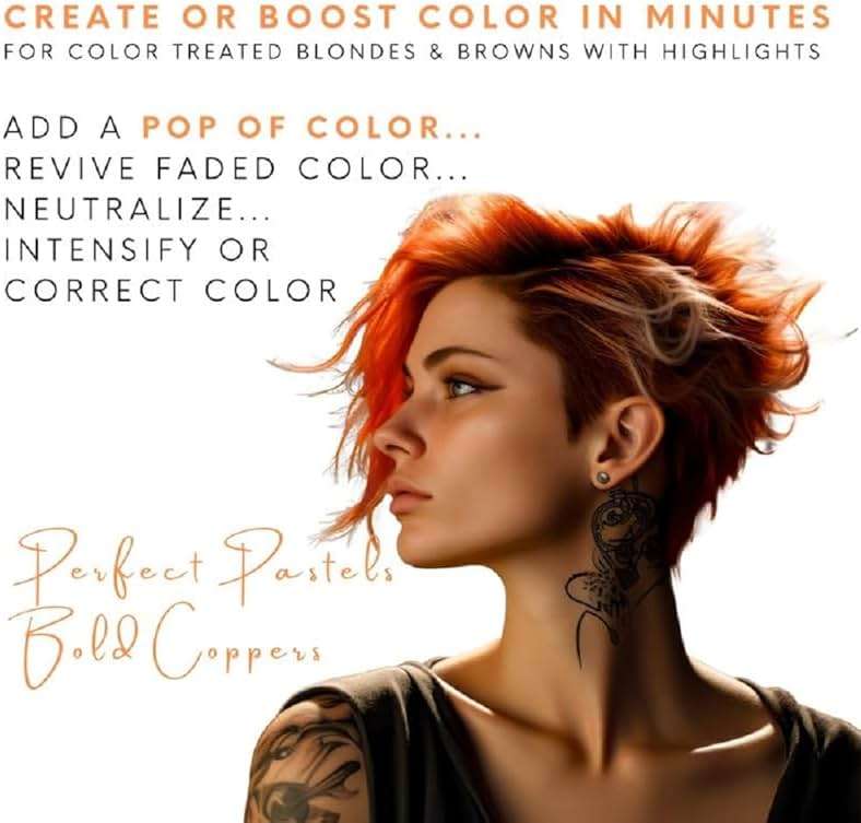 Watercolors INTENSE METALLIC Semi Permanet Color Depositing Shampoo-Sulfate & Paraben Free to Maintain & Enhance Hair Color 8 fl oz - COPPER - Image 2