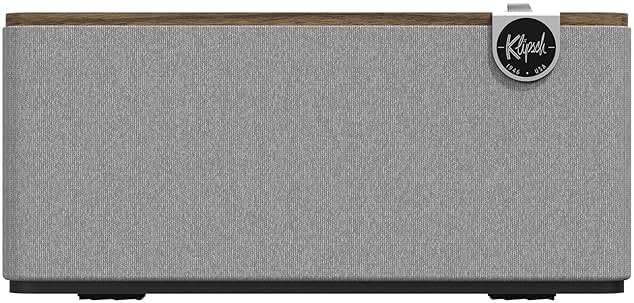 Klipsch The One Plus Premium Bluetooth Speaker System with Two 2.25” Full Range Drivers, 4.5” Woofer, Bluetooth 5.3 with Up to 40 ft. of Distance, Walnut - Image 3
