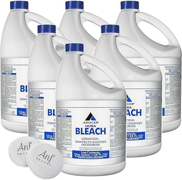 (6 Gallons) - Liquid Chlorine Bleach, for Laundry, Household and Commercial Cleaning, 1 Gallon Jugs - Image 1