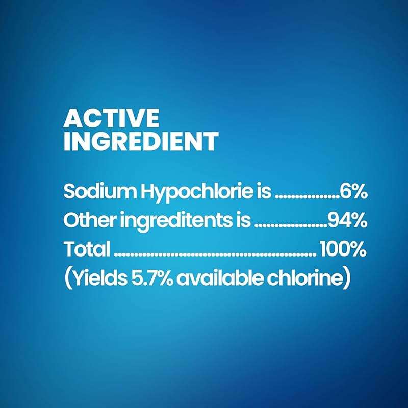 (6 Gallons) - Liquid Chlorine Bleach, for Laundry, Household and Commercial Cleaning, 1 Gallon Jugs - Image 4