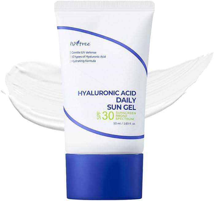 ISNTREE Hyaluronic Acid Daily Sun Gel SPF 30 | Korean Face Sunscreen with Hyaluronic Acid | Lightweight, Moisturizing Daily Sunscreen, No White Cast, 1.69 fl oz - Image 1