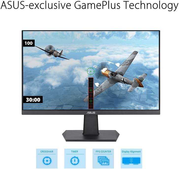 ASUS 27 Inch Monitor - 1080P, IPS, Full HD, Frameless, 100Hz, 1ms, Adaptive-Sync, for Working and Gaming, Low Blue Light, Flicker Free, HDMI, VESA Mountable, Tilt - VA27EHF - Image 5