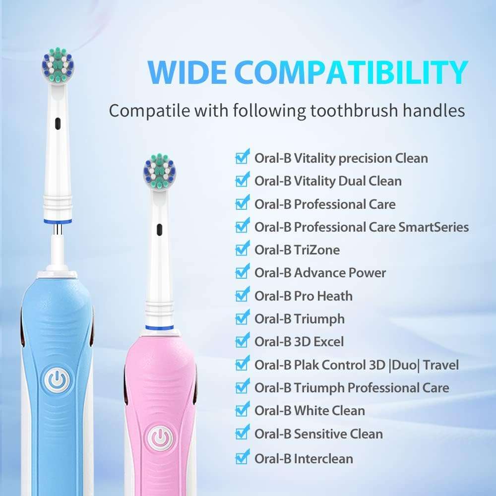 Replacement Toothbrush Heads for Oral B Braun(Individually Packaged),8 Pack Professional Electric Toothbrush Heads Compatible with Oral B 7000/Pro 1000/9600/ 5000/3000/8000 (8 Count) - Image 2