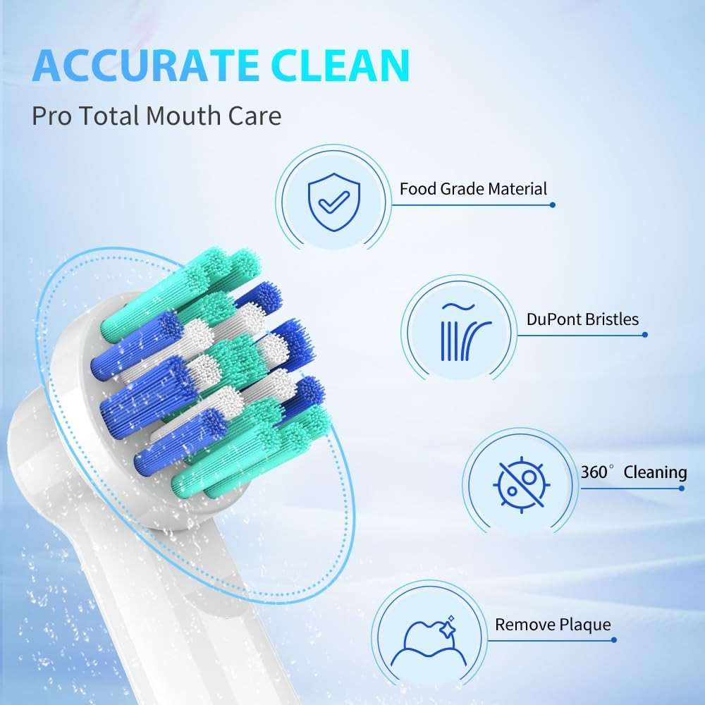 Replacement Toothbrush Heads for Oral B Braun(Individually Packaged),8 Pack Professional Electric Toothbrush Heads Compatible with Oral B 7000/Pro 1000/9600/ 5000/3000/8000 (8 Count) - Image 4
