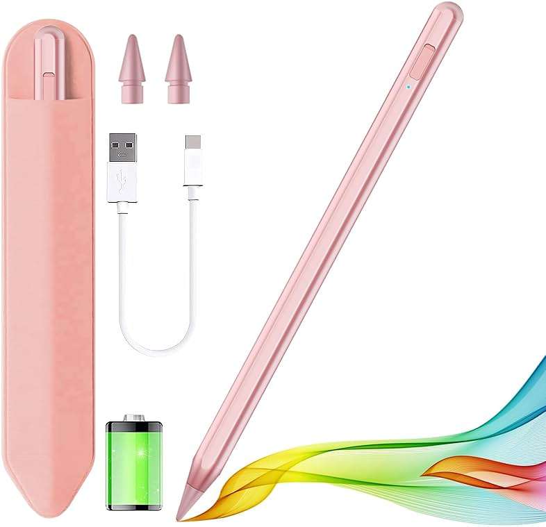 Stylus Pen for iPad 2018-2025 with Palm Rejection, Apple Pencil for Pad11th/10th/9th/8th/7th/6th Gen, iPad Pro 11/12.9 inch, New iPad Air 2025 11&13-inch(M3/2) /5th/4th/3th Gen, iPad mini 6th/5th - Image 1
