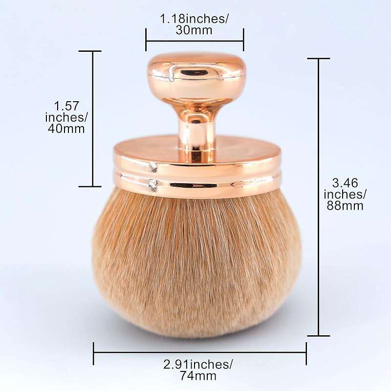 Extra Large Body Makeup Brush For Self Tanner, Self Tan Back Applicator, 74mm Wide-headed Kabuki Brush For Bronzers Blend Self Tanning Applicator, Oval Face Leg Makeup Brush With Drawstring Bag - Image 2