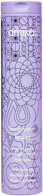 amika bust your brass cool blonde strength repair shampoo - Image 1