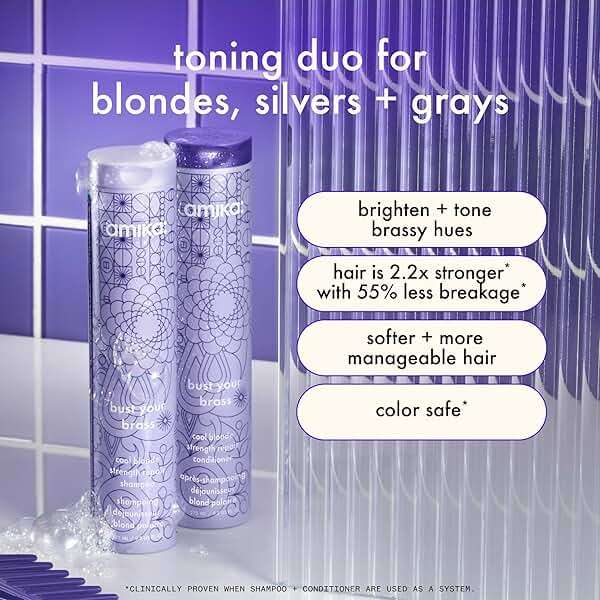 amika bust your brass cool blonde strength repair shampoo - Image 2