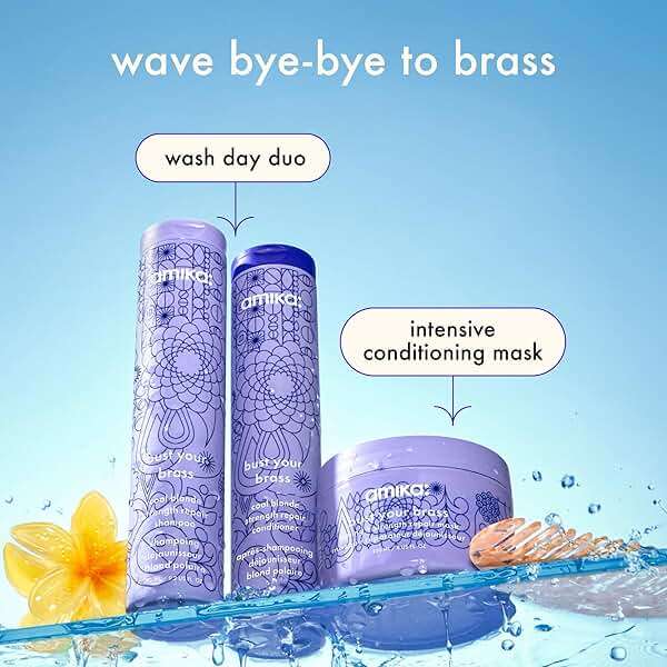 amika bust your brass cool blonde strength repair shampoo - Image 7