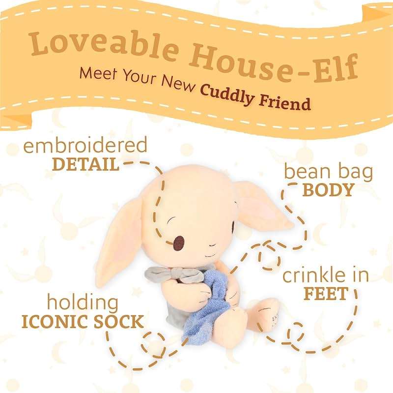 Kids Preferred Harry Potter Dobby Plush Stuffed Animal The Lovable House Elf Holding His Iconic Sock for Babies, Toddlers, and Kids 15 inches - Image 4