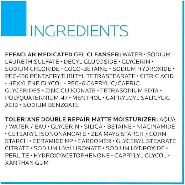 La Roche-Posay Acne Skin Care Set, Toleriane Double Repair Matte Moisturizer 75ml & Effaclar Medicated Gel Cleasner 100ml, Gel Moisturizer with Niacinamide & Acne Cleasner with Salicylic Acid - Image 7