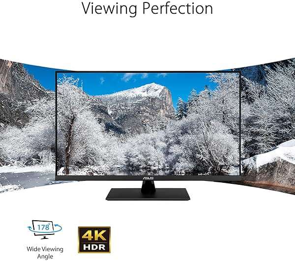 ASUS 31.5” 4K HDR Eye Care Monitor (VP327Q) – UHD (3840 x 2160), 99% sRGB, HDR-10, Adaptive-Sync, Speakers, DisplayPort, HDMI, Flicker Free, Blue Light Filter, VESA Mountable,Black - Image 2