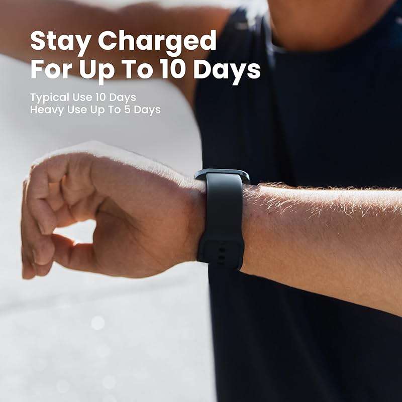 Amazfit Bip 5 Smart Watch 46mm, GPS, Amazon Alexa Built-in, Bluetooth Calling, 10-Day Battery, Heart-Rate & VO2 Max, Sleep Health Monitoring, AI Fitness Tracker App, for Android & iPhone, Black - Image 2