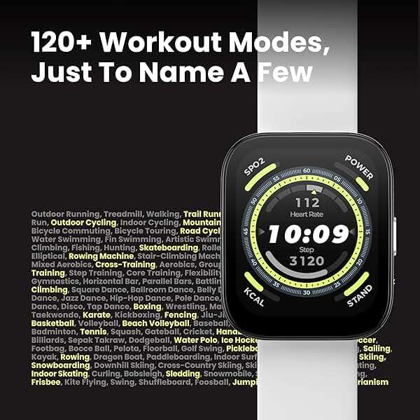 Amazfit Bip 5 Smart Watch 46mm, GPS, Amazon Alexa Built-in, Bluetooth Calling, 10-Day Battery, Heart-Rate & VO2 Max, Sleep Health Monitoring, AI Fitness Tracker App, for Android & iPhone, Black - Image 3