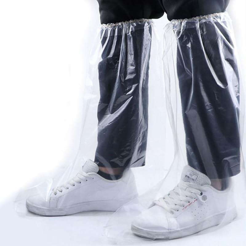 Fancystyle Disposable Plastic Boot and Shoe Covers 19 inch Tall Extra Large Resistant Water/Skid Resistant, Clear(80) - Image 1