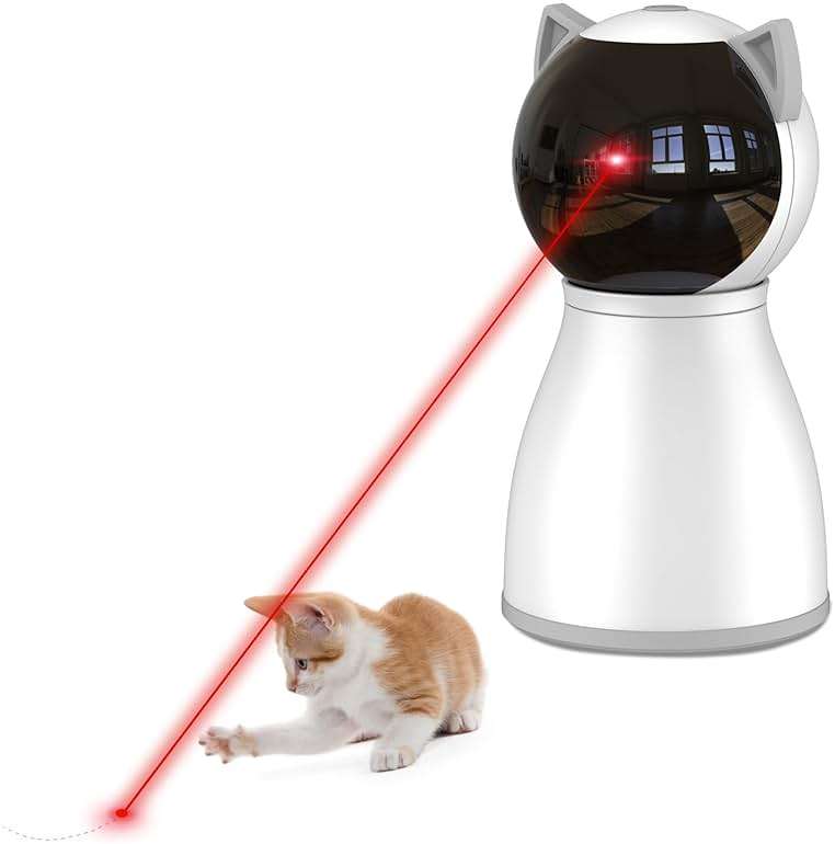 YVE LIFE Cat Toys Laser for Indoor Cats,The 4th Generation Real Random Trajectory Motion Activated Rechargeable Automatic Cat Laser Toy,Interactive Cat Toys for Bored Indoor Cats/Kittens - Image 1
