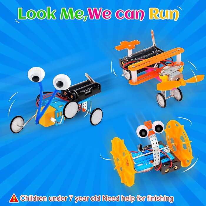 STEM Robotics Kit 6 Set Science Experiments Project Activities Toys for Kids 4-8 8-12 Engineering Building Electronic Motor Robot Kid Craft Boy Girl 5 6 7 8 9 10 12 Year Old Outdoor Toy - Image 3