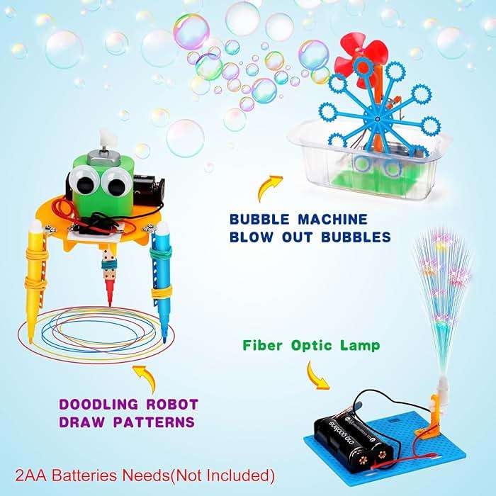 STEM Robotics Kit 6 Set Science Experiments Project Activities Toys for Kids 4-8 8-12 Engineering Building Electronic Motor Robot Kid Craft Boy Girl 5 6 7 8 9 10 12 Year Old Outdoor Toy - Image 5