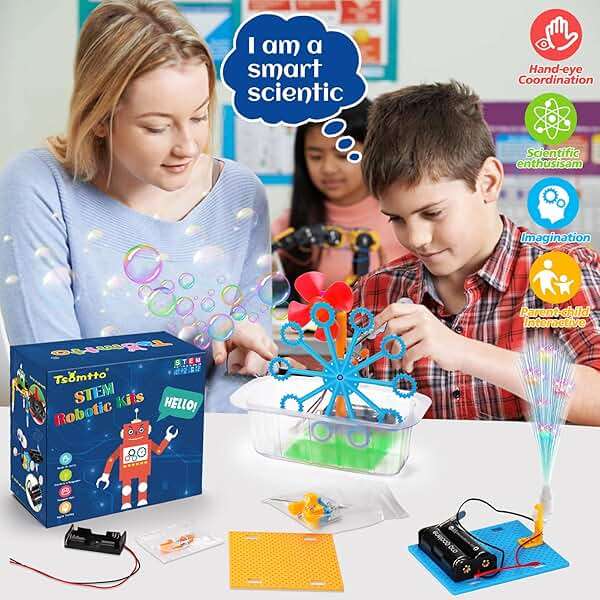 STEM Robotics Kit 6 Set Science Experiments Project Activities Toys for Kids 4-8 8-12 Engineering Building Electronic Motor Robot Kid Craft Boy Girl 5 6 7 8 9 10 12 Year Old Outdoor Toy - Image 6