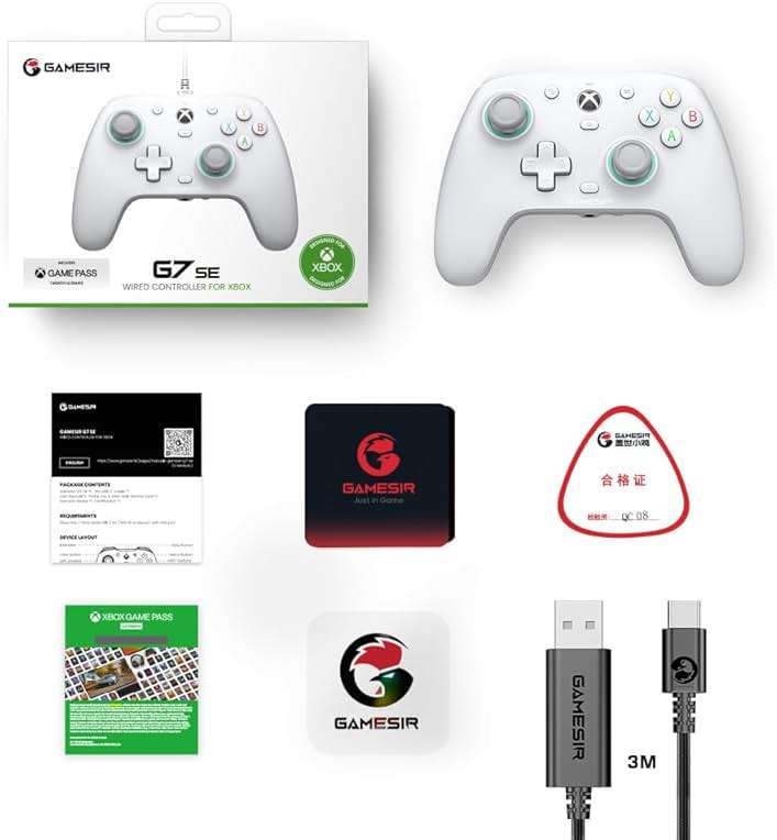 GameSir G7 SE Wired Controller for Xbox Series X|S, Xbox One & Windows 10/11, Plug and Play Gaming Gamepad with Hall Effect Joysticks/Hall Trigger, 3.5mm Audio Jack - Image 7