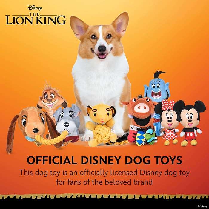 Disney for Pets The Lion King Simba Knotty Rope Pet Toy with Squeaker, 9in Dog Toys | Rope Tug Toy for Dogs Inspired by Simba of The Lion King - Image 6