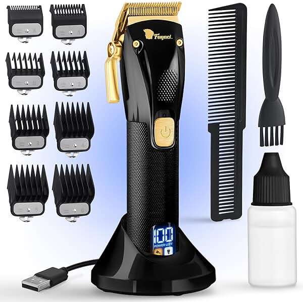 Fagaci Professional Hair Clippers for Men - Precise Cutting, Turbo Power Cordless Hair Clippers with 5 Hour Battery Life - Image 1